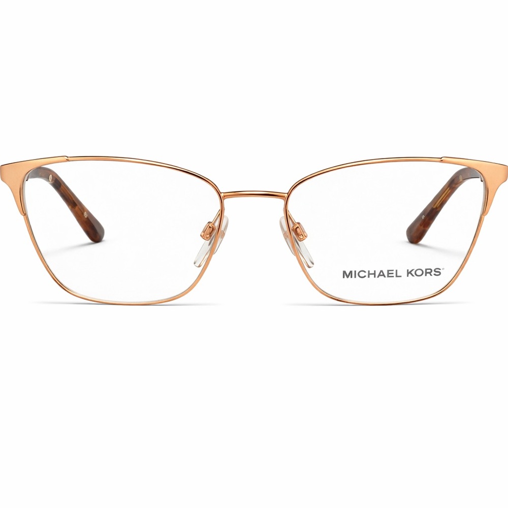 Michael Kors Women’s Gold Metal Eyeglasses Frame Slim Rectangular